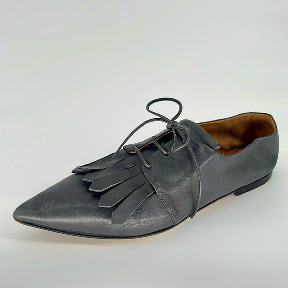 POMME D'OR Ingrid Slipper in Gray Leather Size 38 - Picture 1 of 13